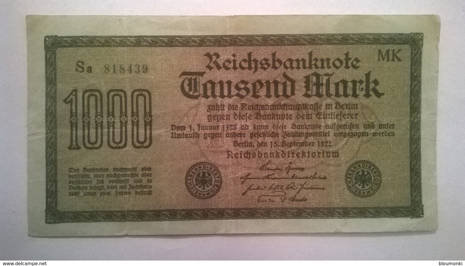 lot de 10  billets de banque ALLEMAGNE  Marks / reichsbanknote