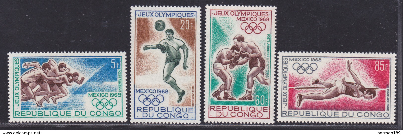 CONGO AERIENS N°   74 à 77 ** MNH Neufs Sans Charnière, TB (D6036) Sports, Jeux Olympiques De Mexico - Neufs