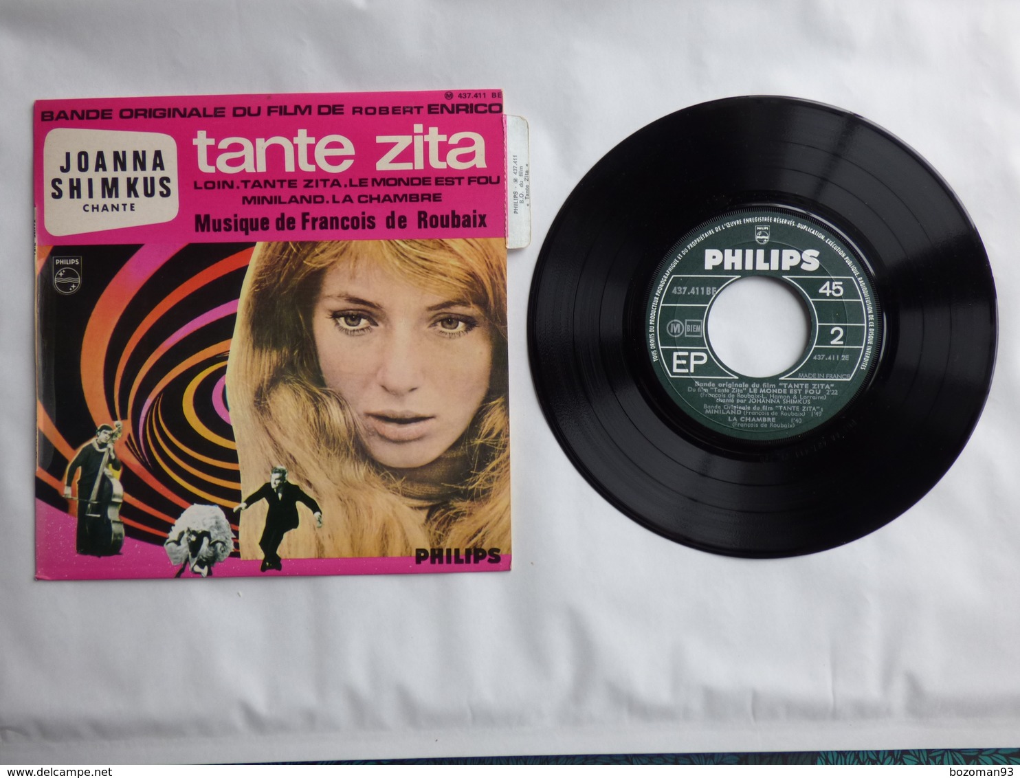 B.O.F TANTE ZITA Label PHILIPS 437.411 MUSIQUE FRANCOIS DE ROUBAIX  RARE CHANTE PAR JOANNA SHIMKUS - Soundtracks, Film Music