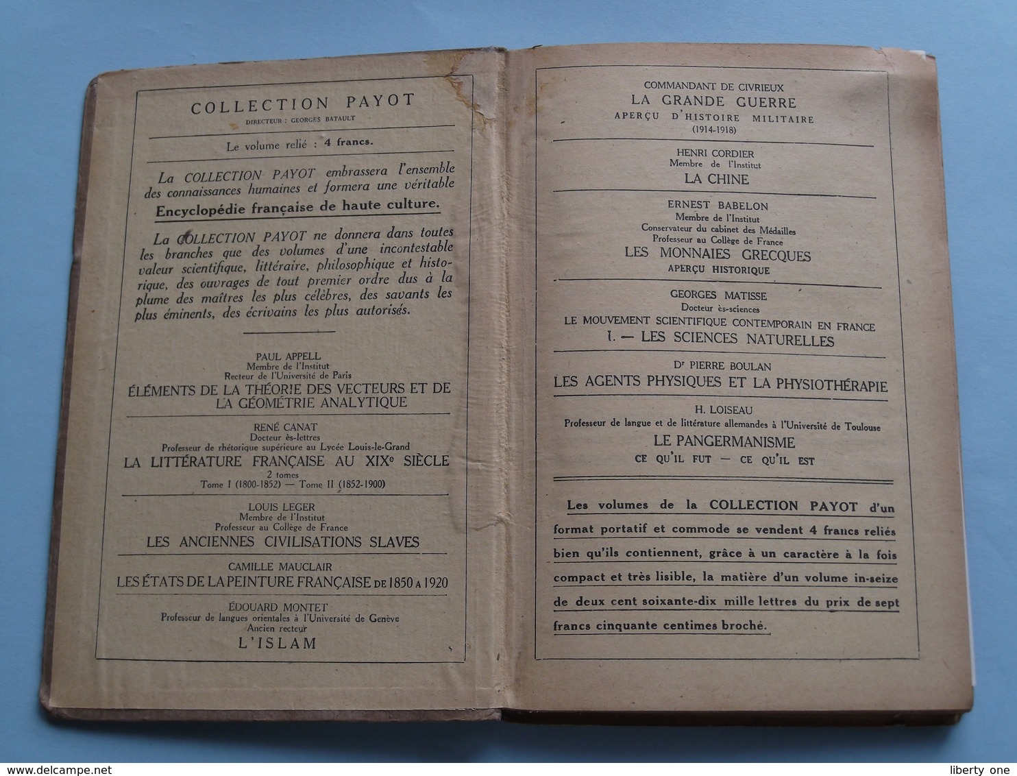 LA GRANDE GUERRE 1914 - 1918 Aperçu D'Histoire Militaire ( PAYOT & Cie Paris - 1921 ) Par Le Cdt. De Civrieux ! - Français