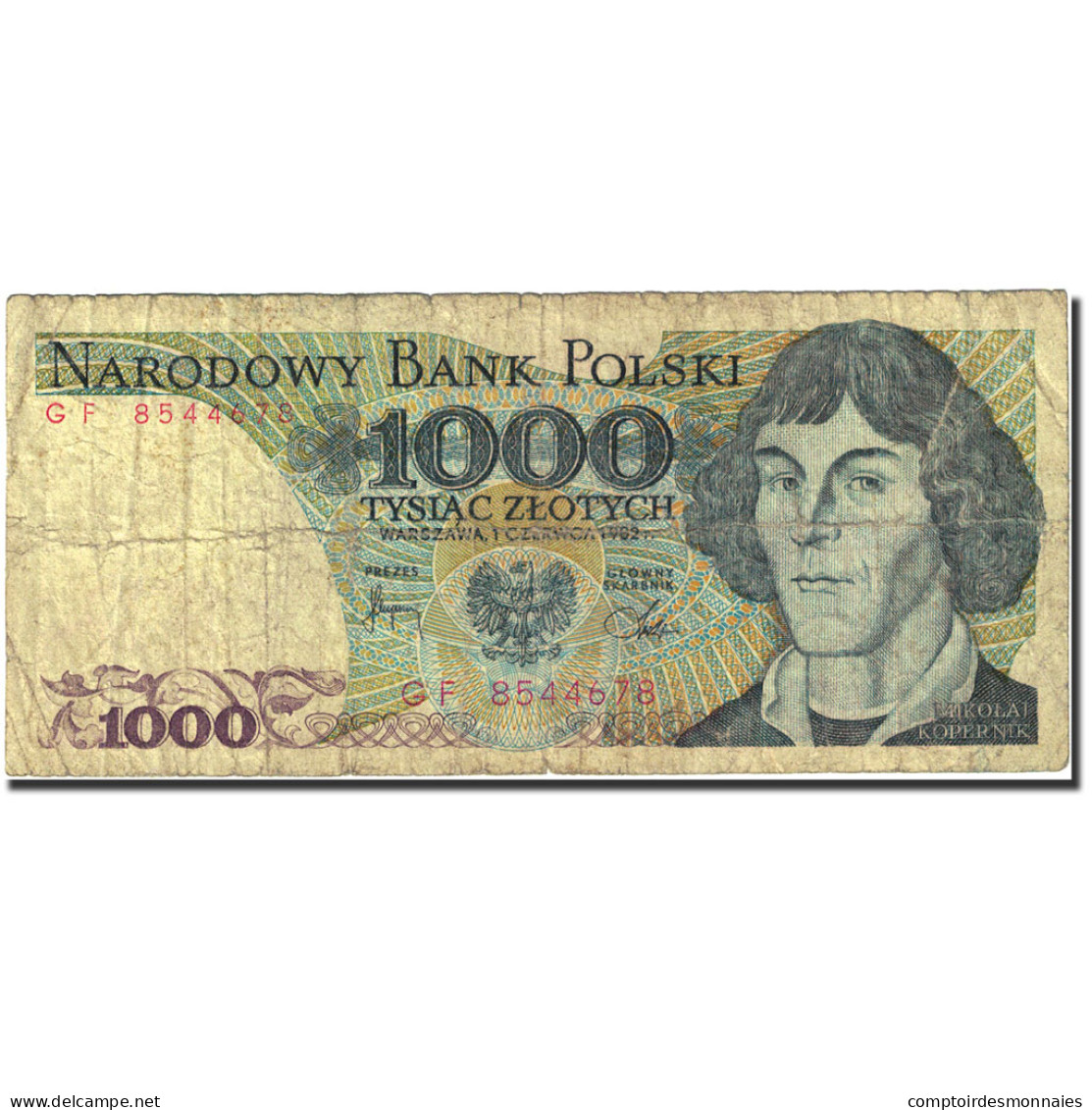 Billet, Pologne, 1000 Zlotych, 1962-1965, 1982-06-01, KM:146c, B - Pologne