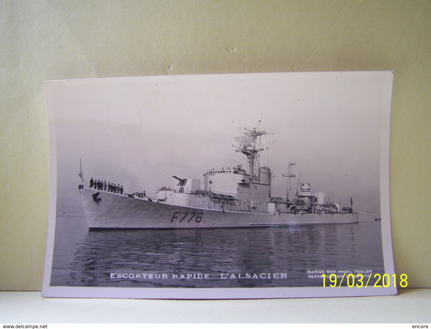 MILITARIA. LA MARINE. ESCORTEUR RAPIDE L'ALSACIEN.    100_4117"b" - Warships