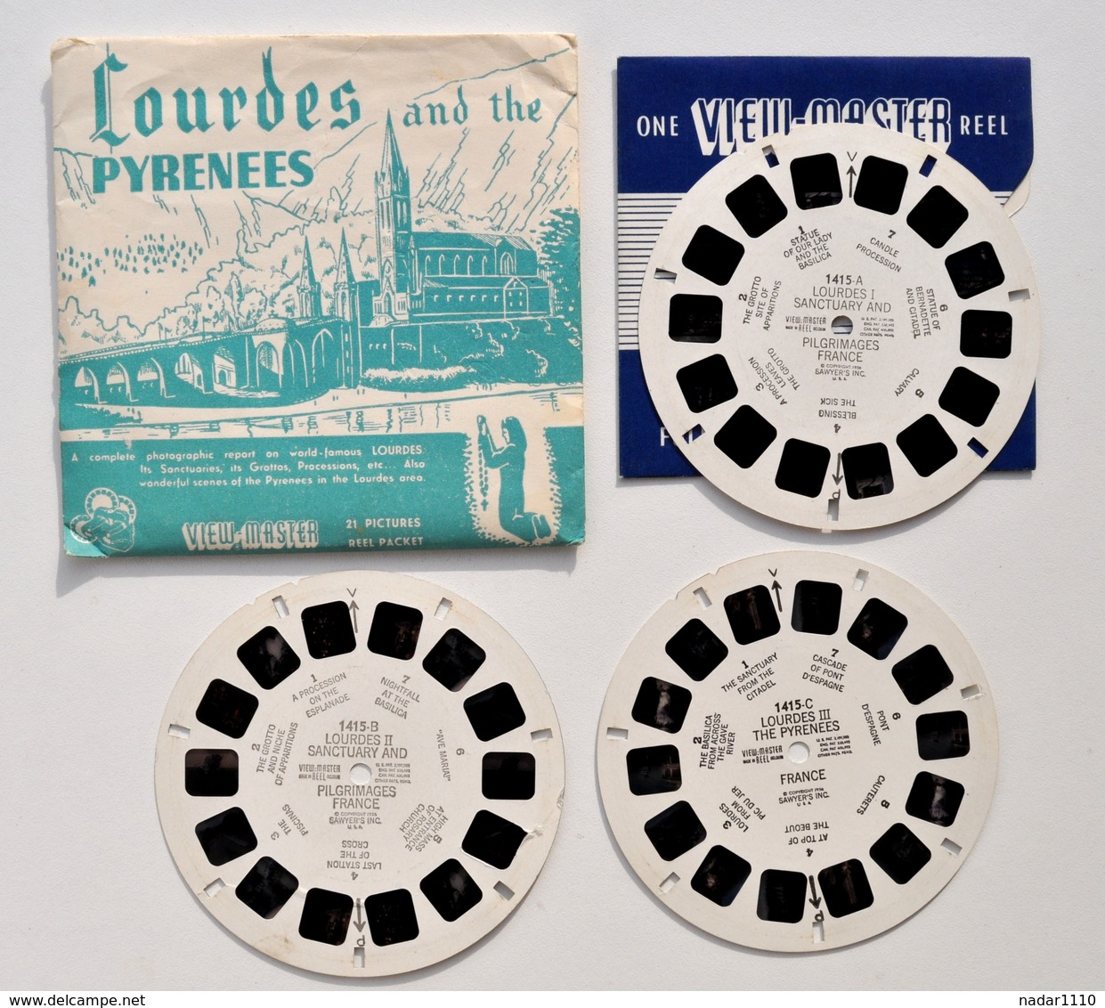 VIEW-MASTER : Lourdes And The Pyrénées - Année 1956 - Stereoscopes - Side-by-side Viewers
