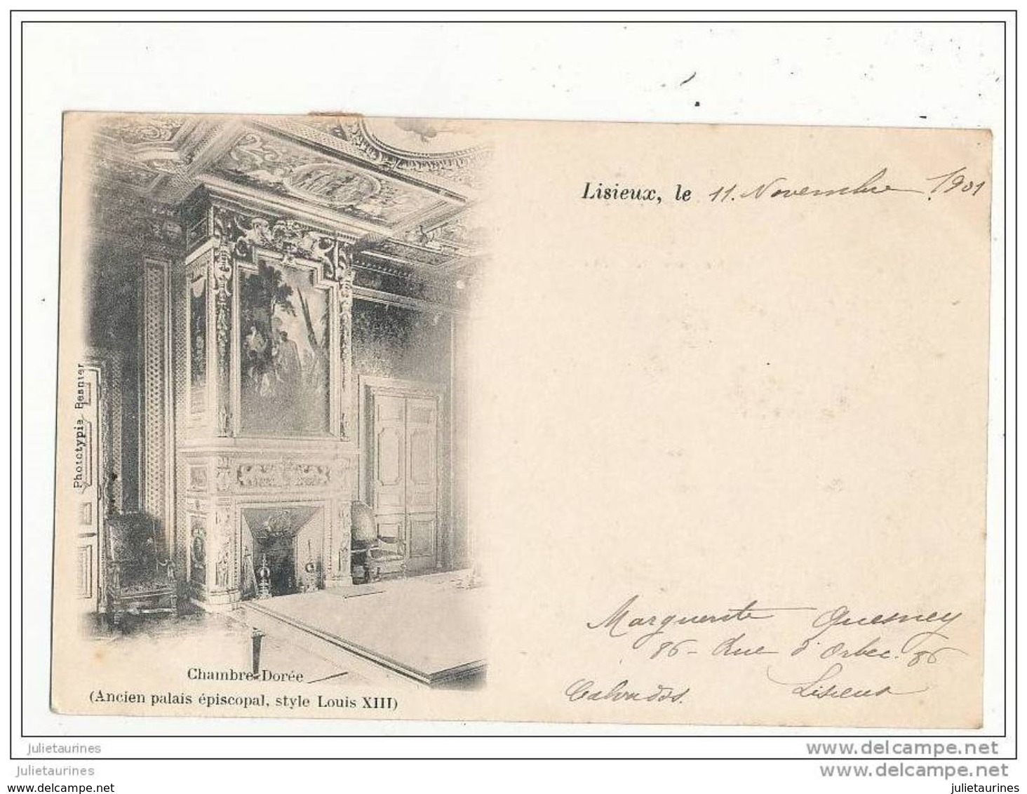 14 LISIEUX ANCIEN PALAIS EPISCOPAL STYLE LOUIS  13 CPA BON ETAT - Lisieux