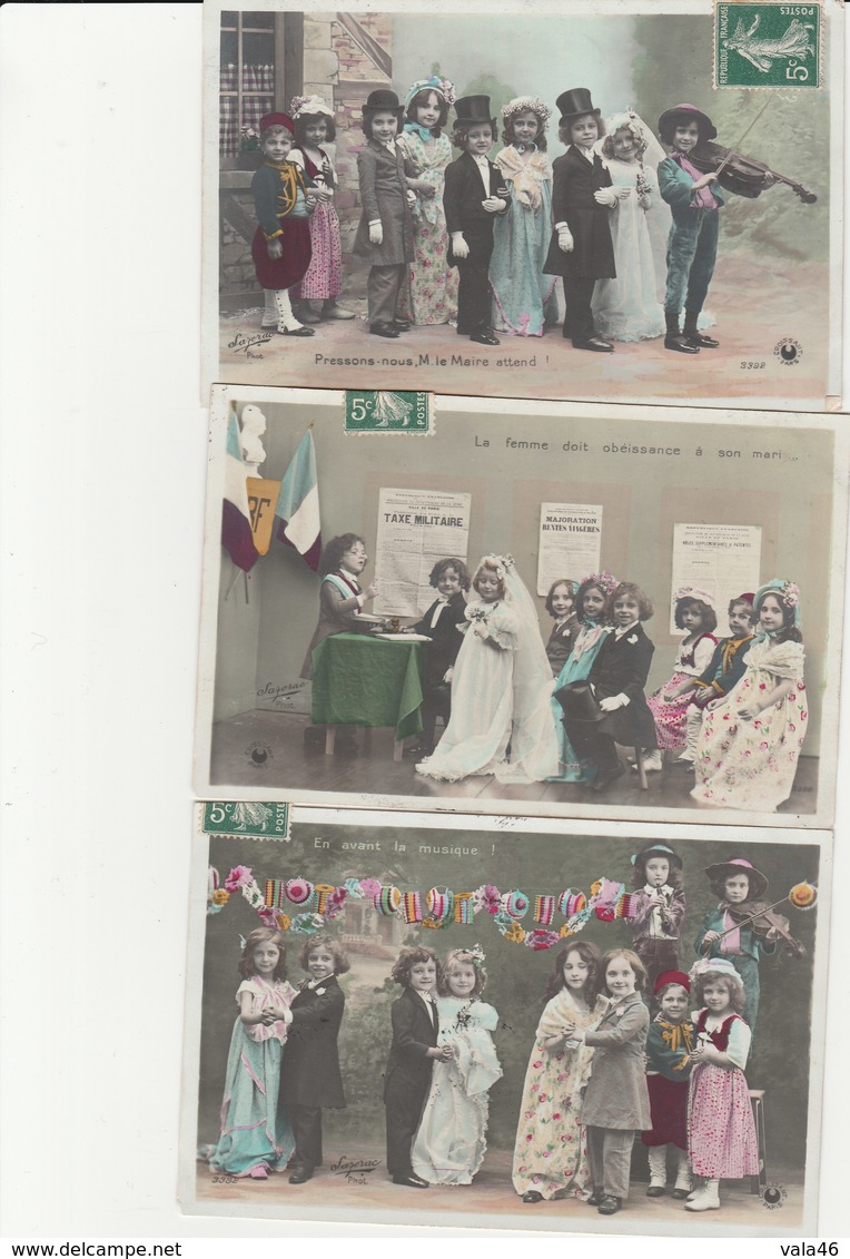 ENFANCE CPA  COLORISEE  THEME MARIAGE  PARODIE . - Cartes Humoristiques