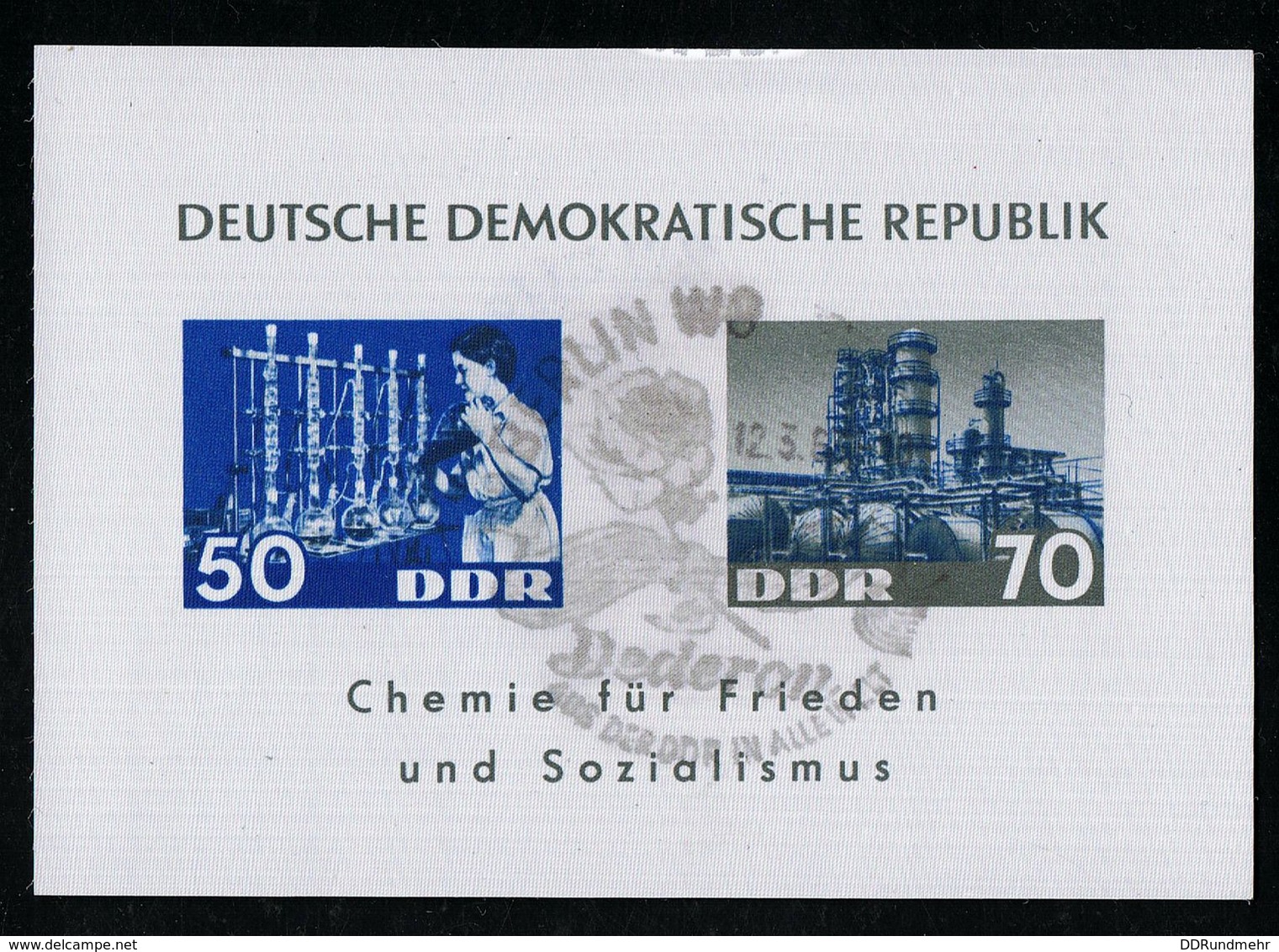 12.03.1963 Chemische Industrie Blockausgabe Mit Sonderstempel Siehe Scan - Sonstige & Ohne Zuordnung