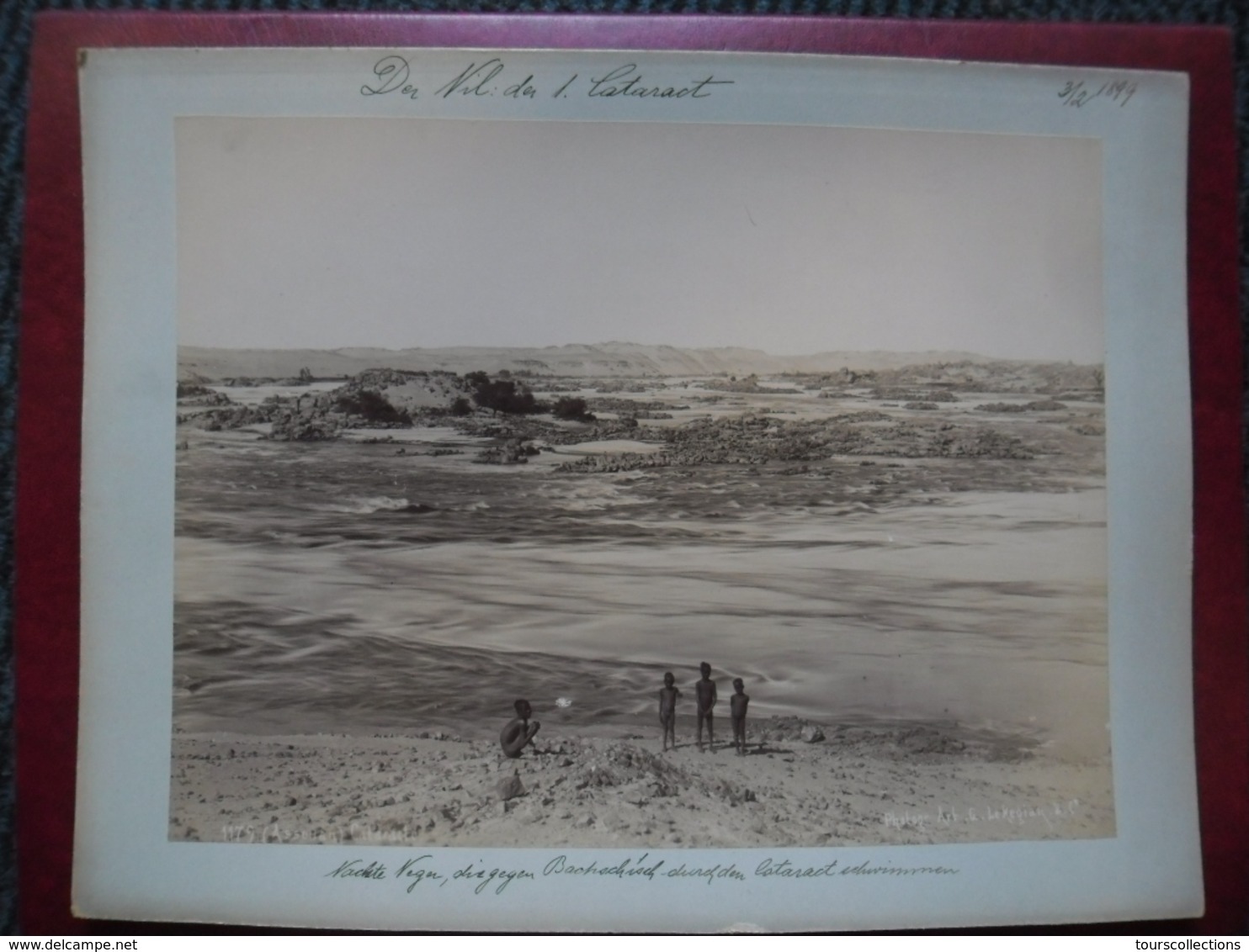 Grande PHOTO De 1899 (en EGYPTE) @ ASSOUAN Cataracte - G Lékégian & Cie N° 1179 - Der Nil Der Cataract - Afrique