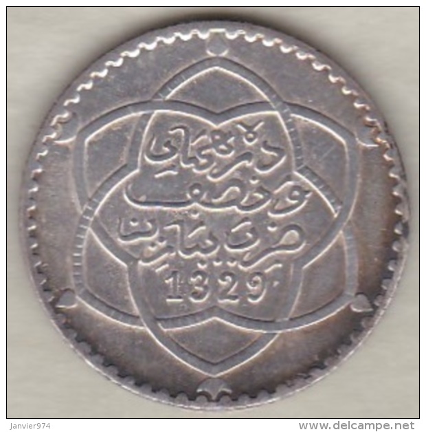 Maroc . 2 1/2 Dirhams (1/4 Rial) AH 1329 Paris, Moulay Afid I, En Argent - Marokko