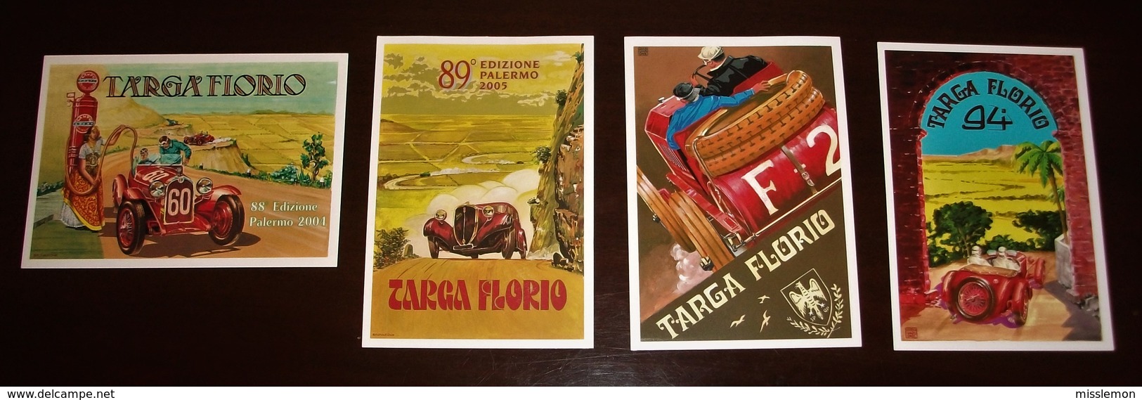 14 CARTOLINE "PUBLICARD" DELLE VARIE EDIZIONI DELLA TARGA FLORIO-PALERMO - Rally