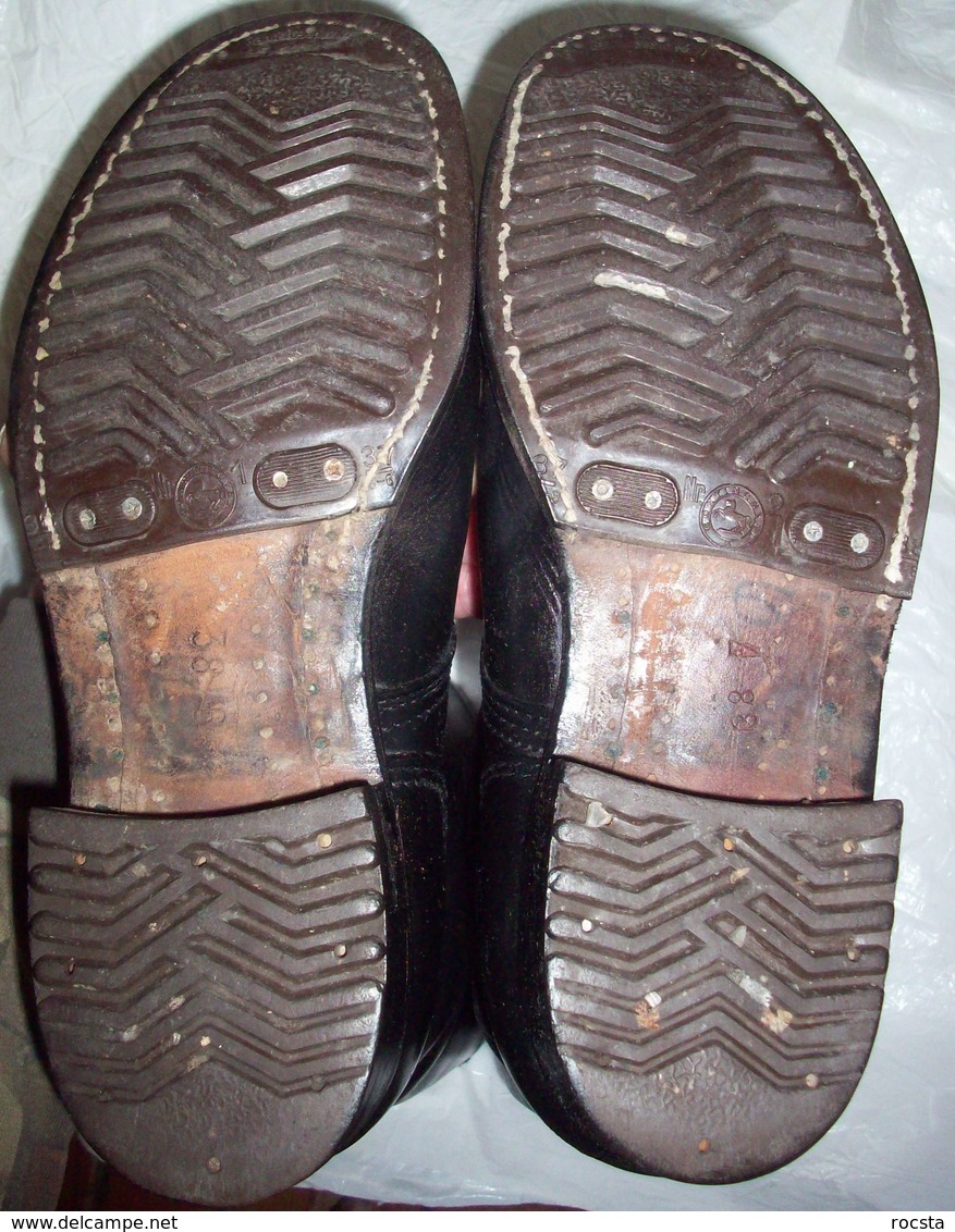 Old Germany Bundeswehr Army Soldier Leather Boots (size 38) - Equipment