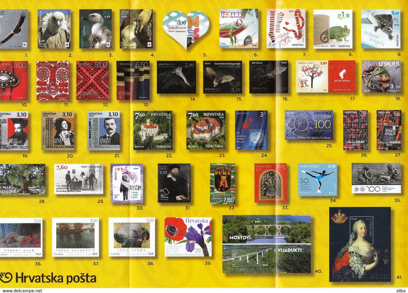 Croatia 2017 / Prospectus, Leaflet, Brochure / Vote For The Most Beautiful Stamp - Kroatien