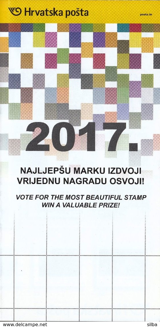 Croatia 2017 / Prospectus, Leaflet, Brochure / Vote For The Most Beautiful Stamp - Kroatien