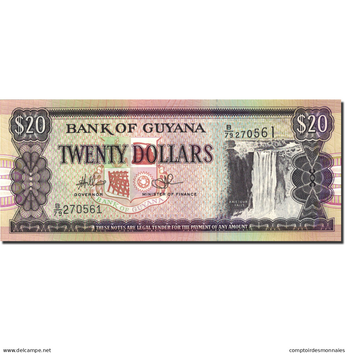 Billet, Guyana, 20 Dollars, 1996-1999, Undated (1996), KM:30e, NEUF - Guyana