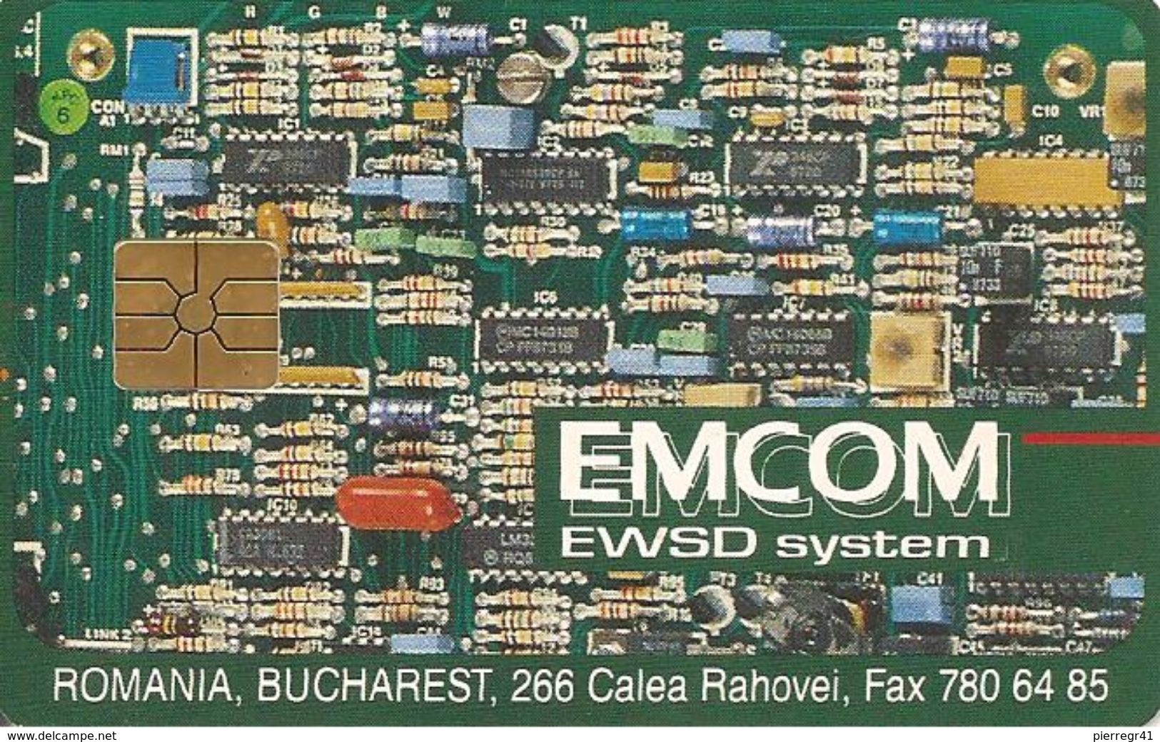 CARTE-PUCE-ROUMANIE-1993-GEM1-10000 Lei-ROMTELECOM-EMCOM-EWSD System-BE - Roumanie