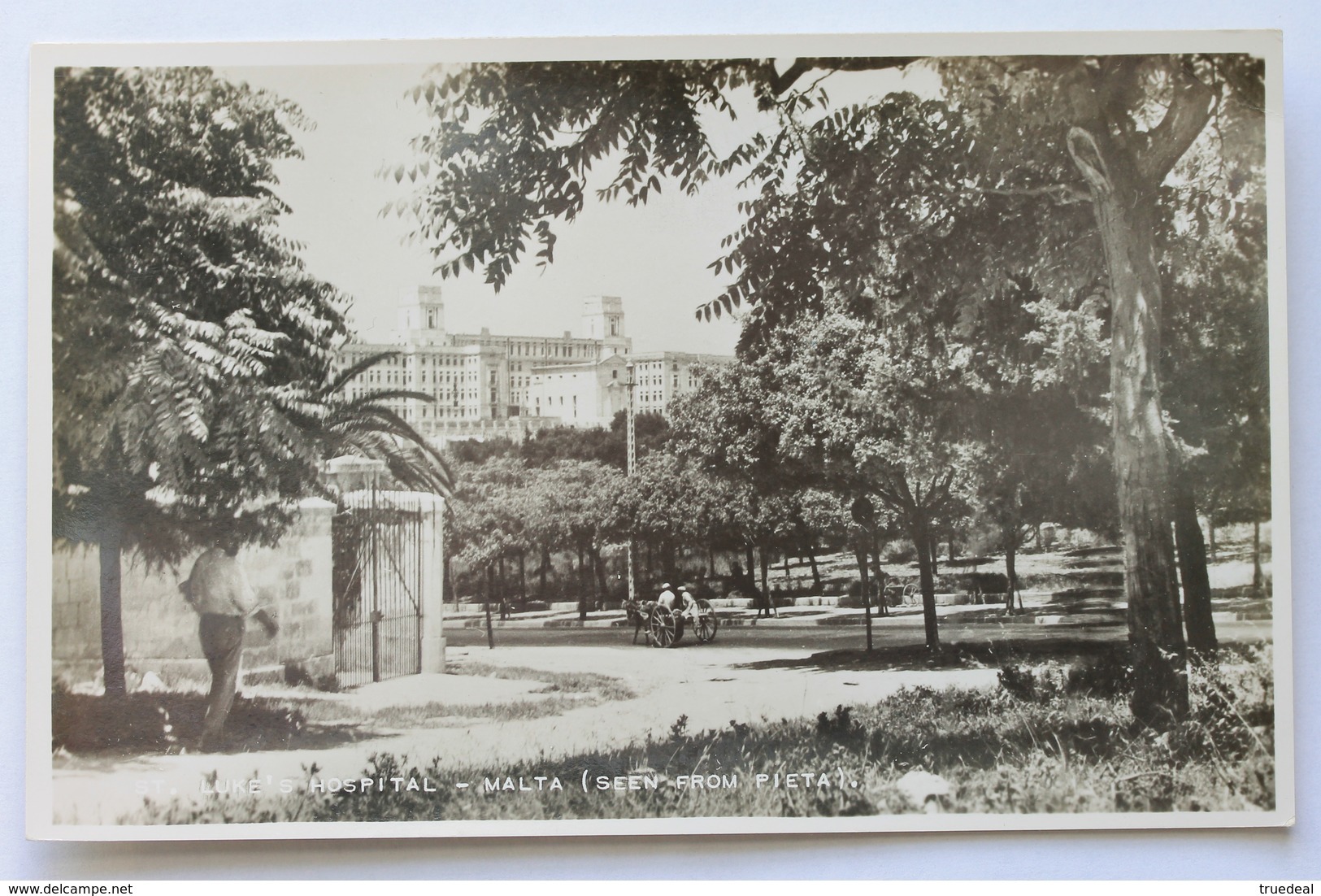 Luke’s Hospital As Seen From Pieta, Malta, Real Photo Valentine's Postcard - Malta