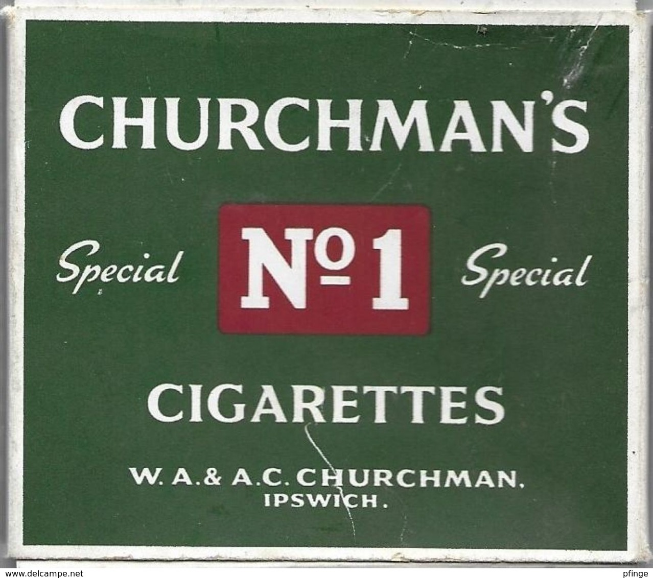 Ancien Paquet Vide En Carton De 20 Cigarettes CHURCHMAN'S Special N°1 - Empty Cigarettes Boxes