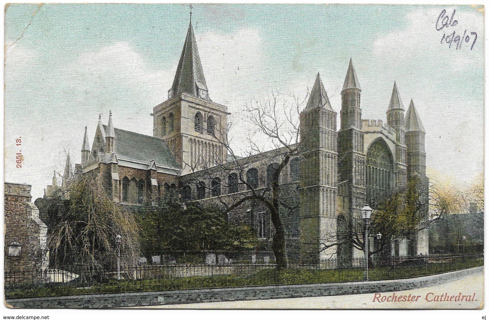 Rochester Cathedral - Postmark 1907 - Hartmann - Rochester