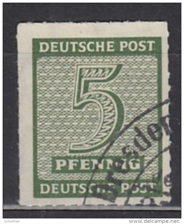 SBZ  West-Sachsen 116 E X, Gestempelt, Geprüft, Postmeistertrennung 10 1/4, Ziffern 1945 - Sonstige & Ohne Zuordnung