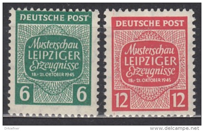 SBZ  West-Sachsen 124-125 X, Postfrisch *, Musterschau Leipziger Erzeugnisse 1945 - Sonstige & Ohne Zuordnung