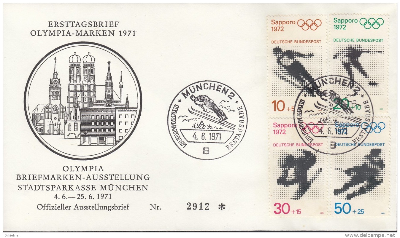 BRD 680-683, Auf 1 FDC, Mit Stempel: München, Offiz. Ausstellungsbrief - Andere & Zonder Classificatie