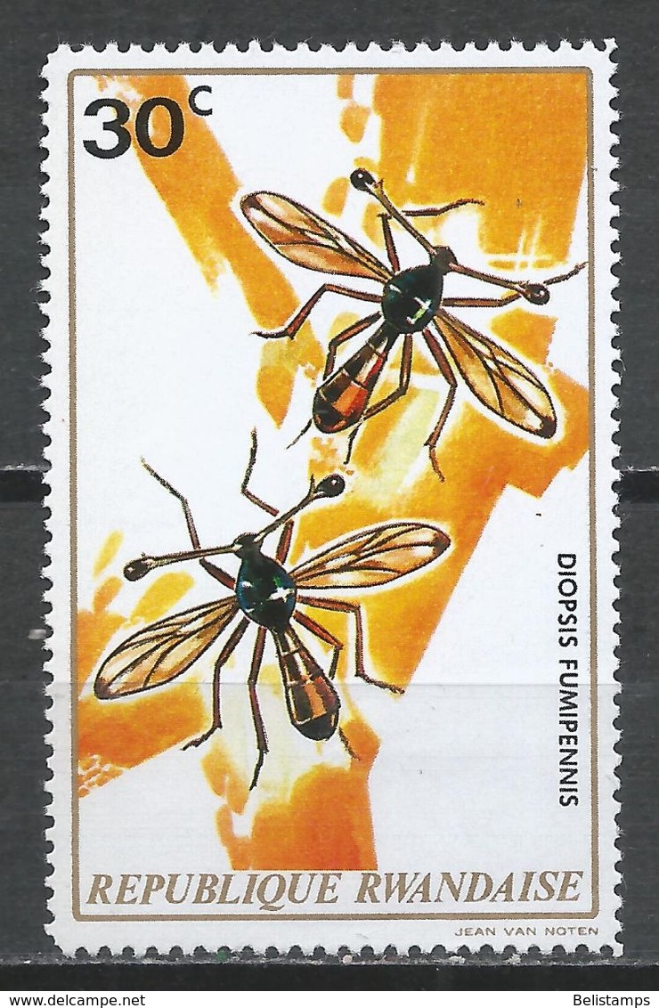 Rwanda 1973. Scott #496 (MNH) Insect, Diopsis Fumipennis - Neufs