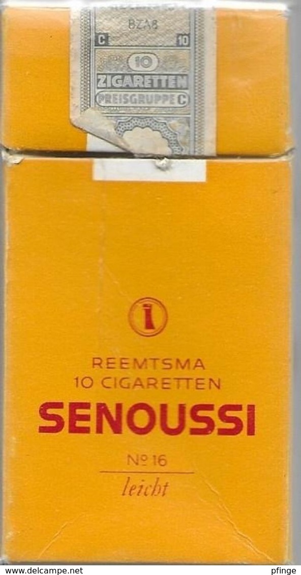Ancien Paquet Vide En Carton De 10 Cigarettes SENOUSSI N°16 ( Reemstma ) - Etuis à Cigarettes Vides