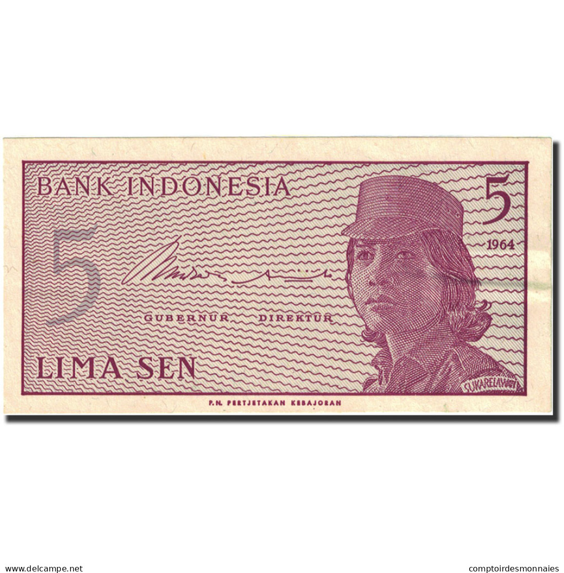 Billet, Indonésie, 5 Sen, 1964, 1964, KM:91a, SUP - Indonésie