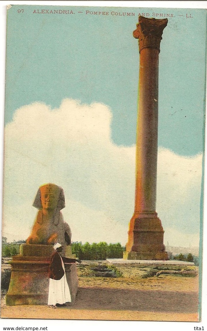 S6925 - Alexandrie - Colonne Pompée Et Sphinx - Alexandrie