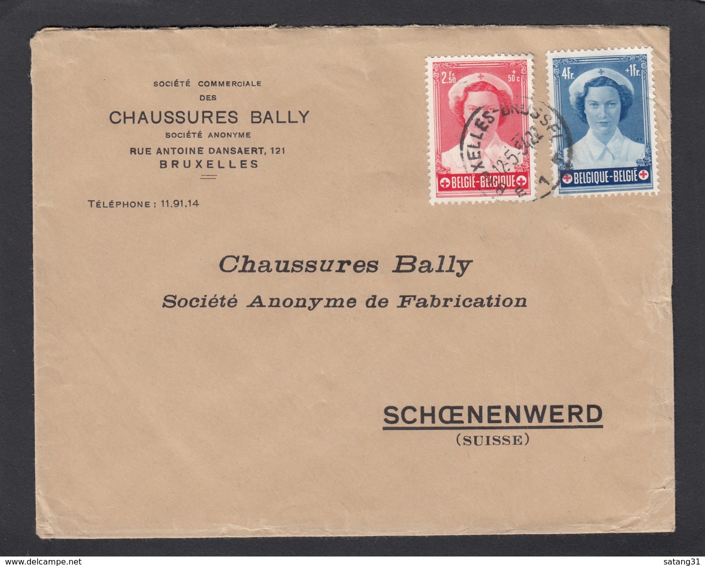 CHAUSSURES BALLY,BRUXELLES. - Lettres & Documents