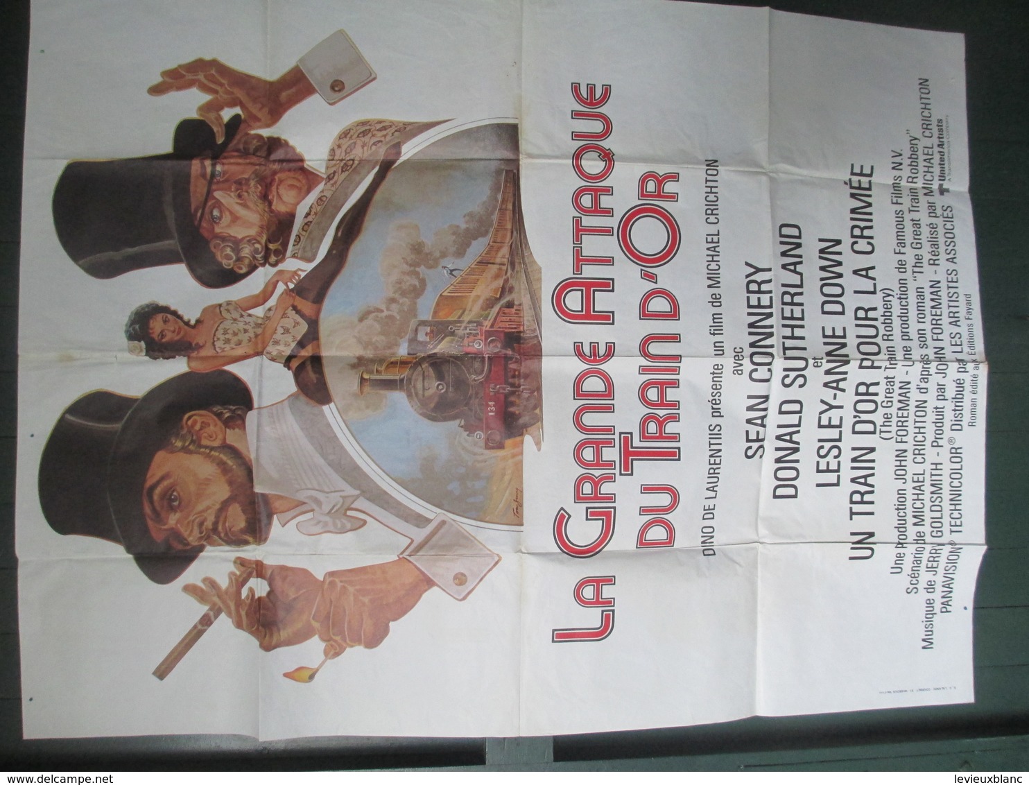 Affiche De Cinéma D'Epoque/Grand  Format/La GRANDE ATTAQUE Du TRAIN D'OR/Sean CONNERY/D SUTHERLAND/1979  AFF25 - Posters