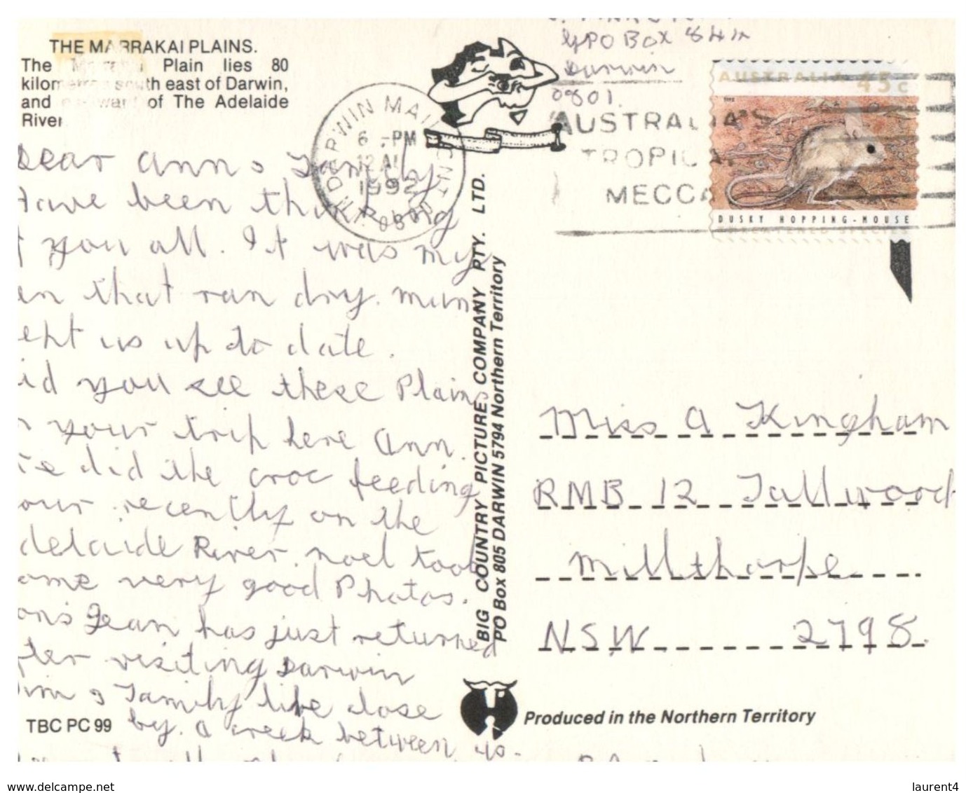 (361) Australia - (with Stamp And Postmark)  NT - Marrakai Plains - Non Classés