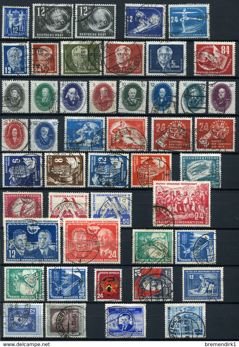 40491) DDR - Lot Gestempelt Aus 1949-56, 1.200.- € - Gebraucht