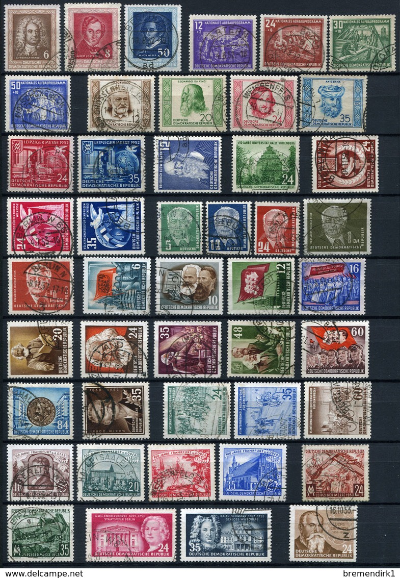 40491) DDR - Lot Gestempelt Aus 1949-56, 1.200.- € - Gebraucht