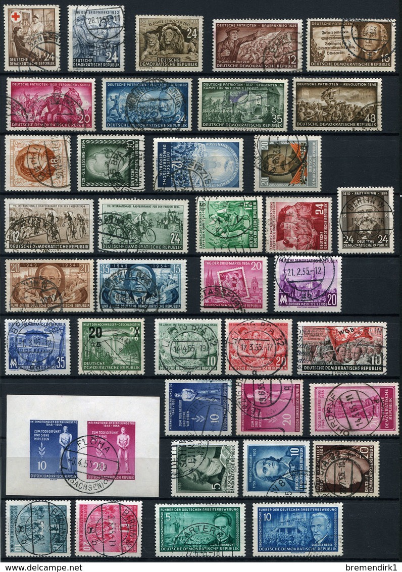 40491) DDR - Lot Gestempelt Aus 1949-56, 1.200.- € - Gebraucht