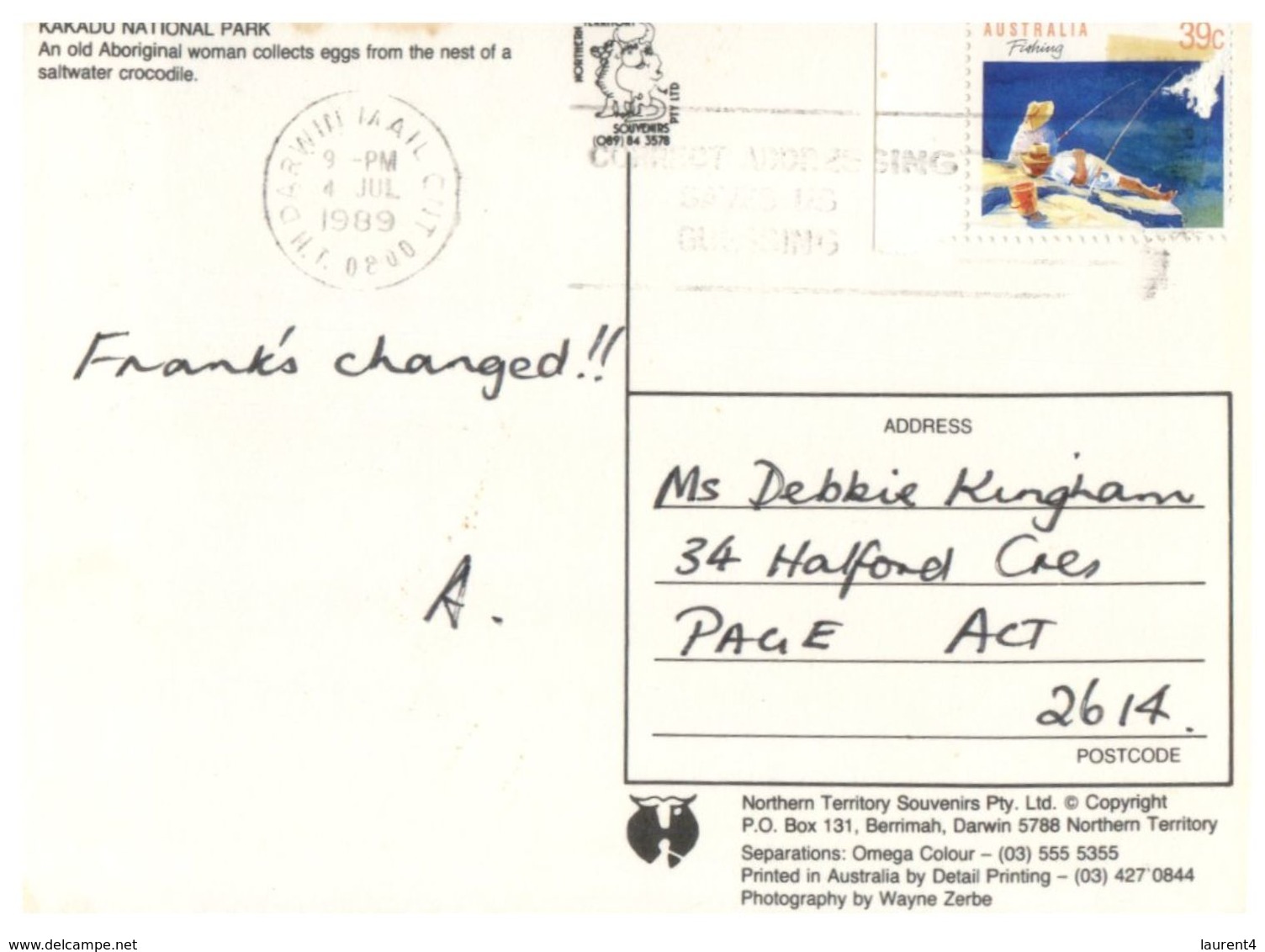 (361) Australia - (with Stamp And Postmark)  NT - Kakadu Native Women - Aborigenes