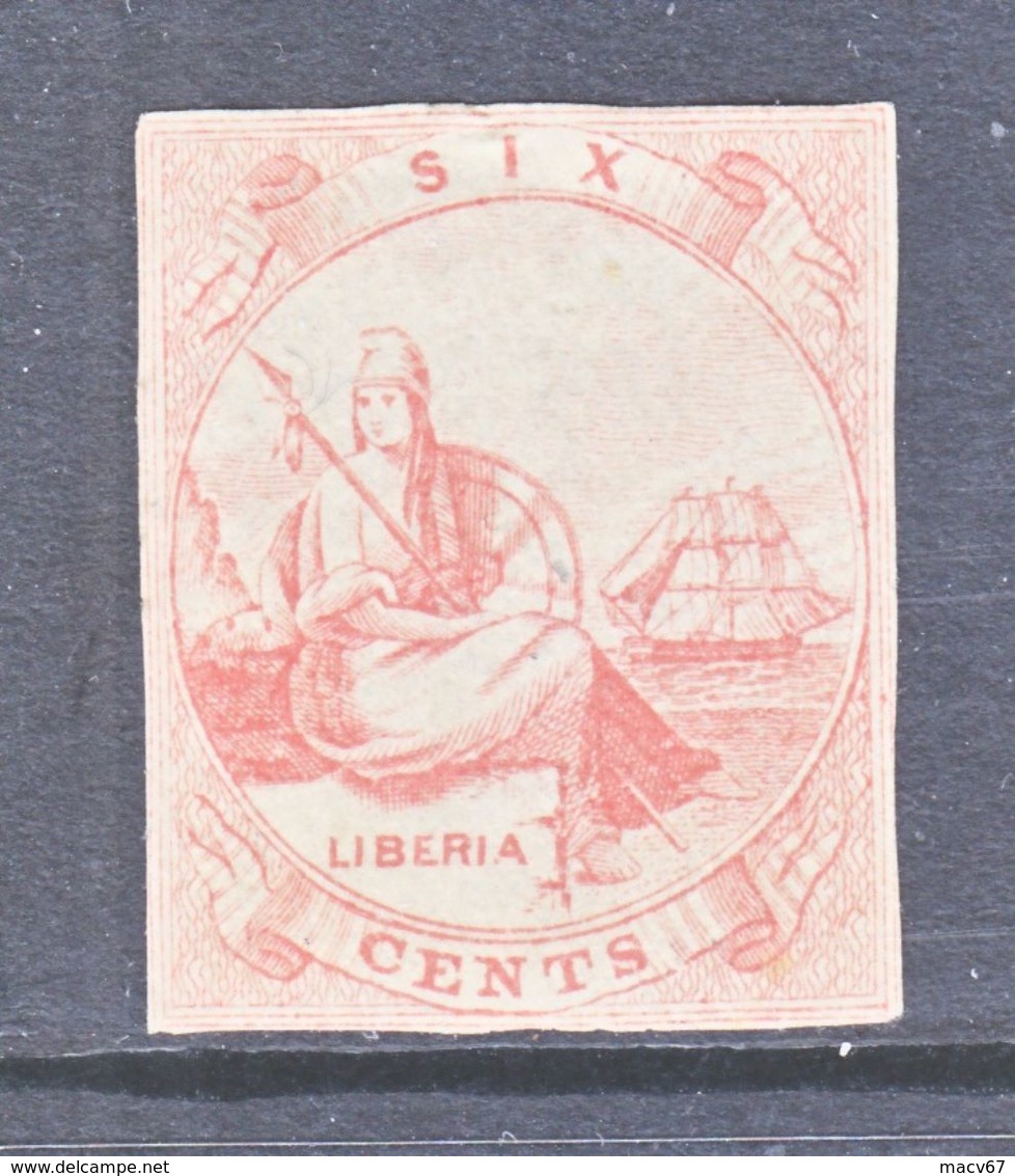 LIBERIA  13   THIN  PAPER  Fault  Filler    (o)  No  Frameline - Liberia