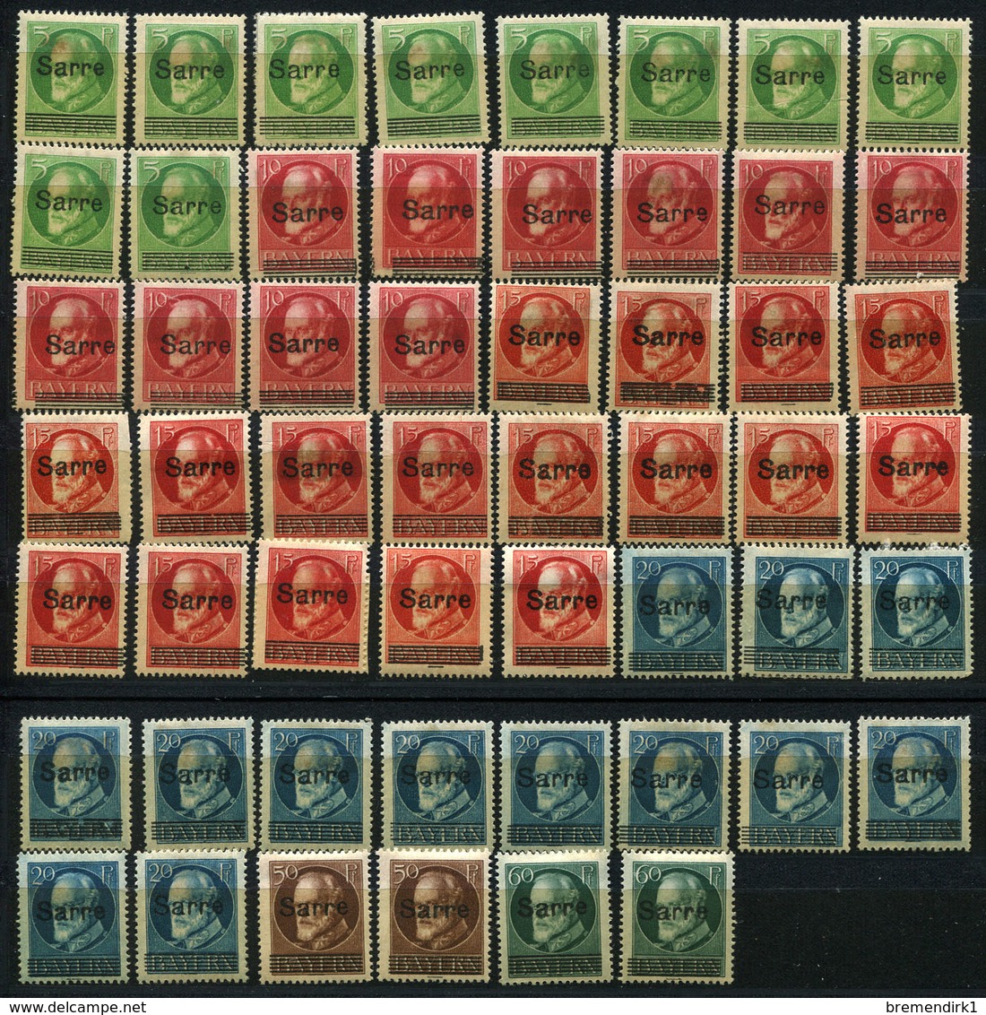 40497) SAAR - Lot Gefalzt Aus 1920 - Unused Stamps