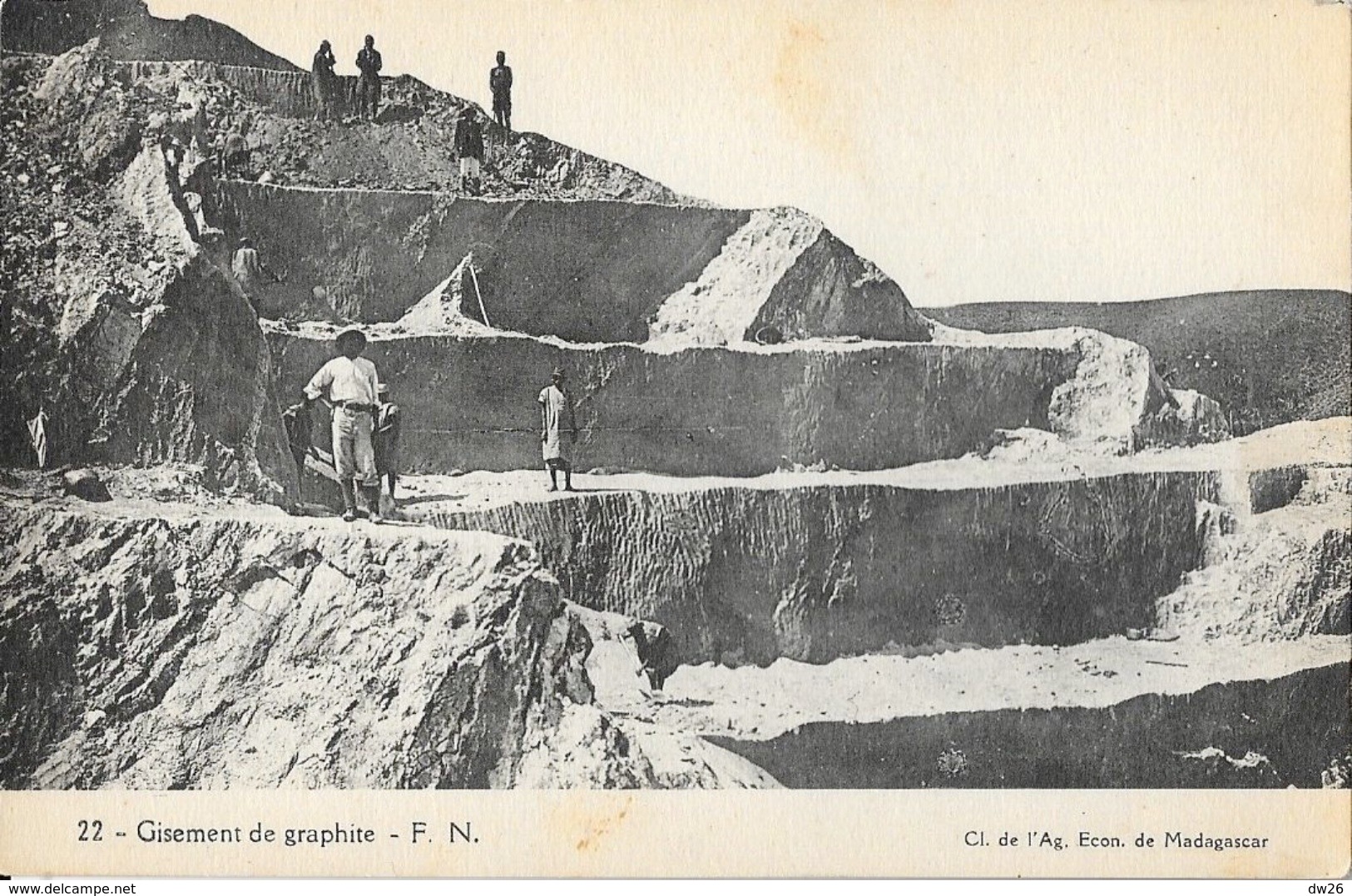 Madagascar, Gisement De Graphite, Mines à Ciel Ouvert - Carte F.N. N° 22 Non Circulée - Madagascar