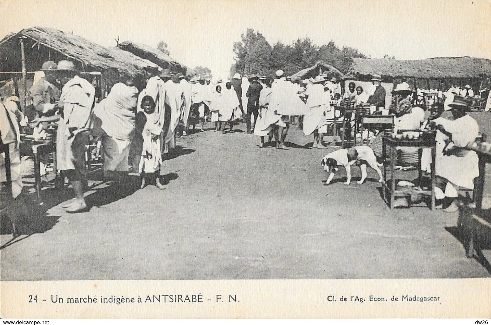 Madagascar, Un Marché Indigène à Antsibaré - Carte F.N. N° 24 Non Circulée - Madagaskar