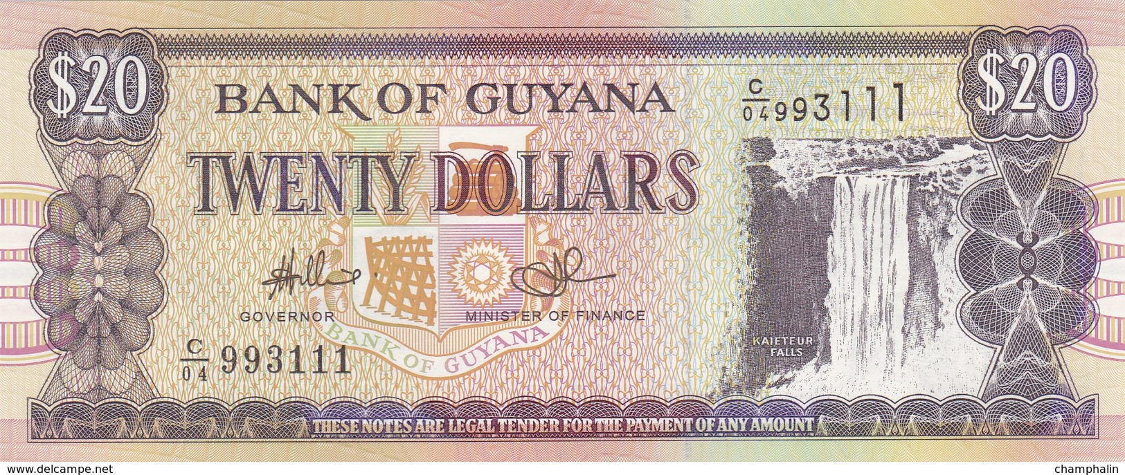 Guyana - Billet De 20 Dollars - Non Daté - Neuf - Guyana