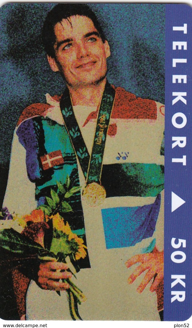 11822-SCHEDA TELEFONICA - POUL ERIK HOYER-MEDAGLIA D'ORO BADMINTON ATLANTA 1996 - DANIMARCA - USATA - Jeux Olympiques