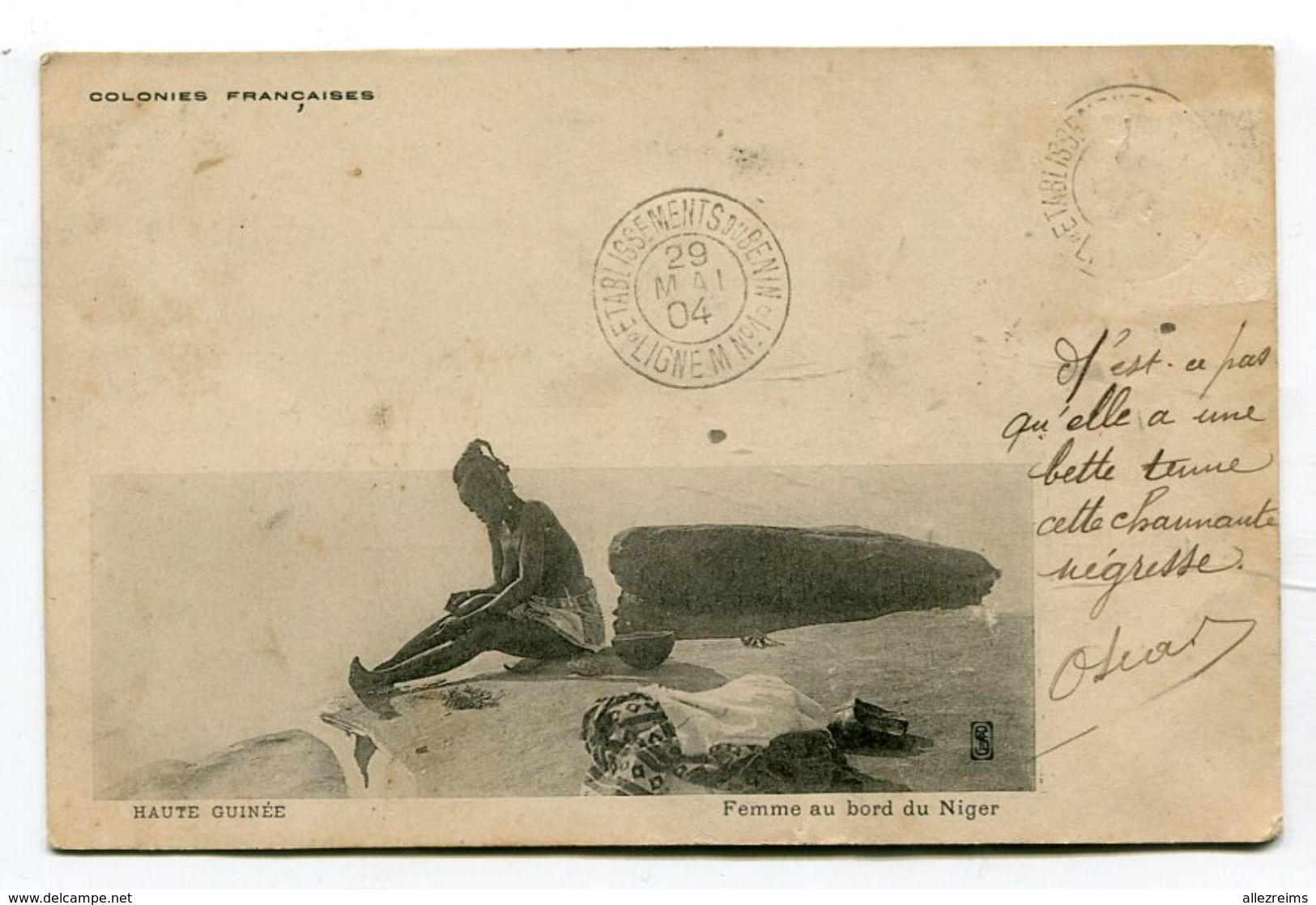 CPA  Afrique : Haute GUINEE  Femme Nu 1904    VOIR   DESCRIPTIF  §§§ - Guinée Française