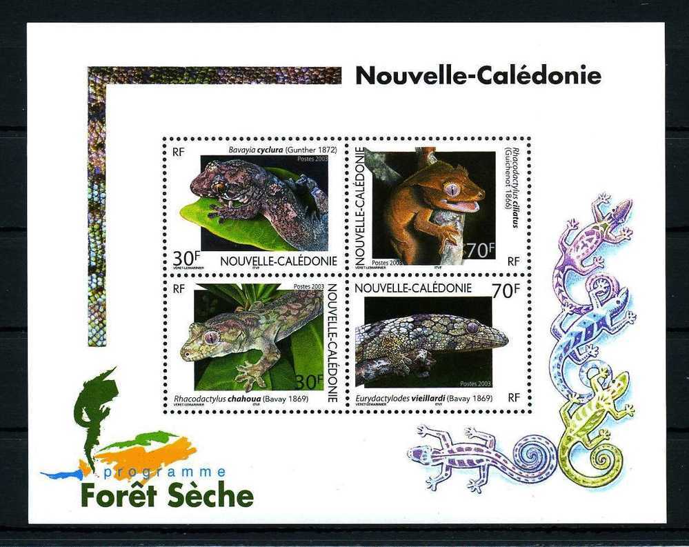 Nlle CALEDONIE  2003 Bloc N° 29 ** Neuf  MNH  Superbe Faune Reptiles Fauna Animaux - Hojas Y Bloques