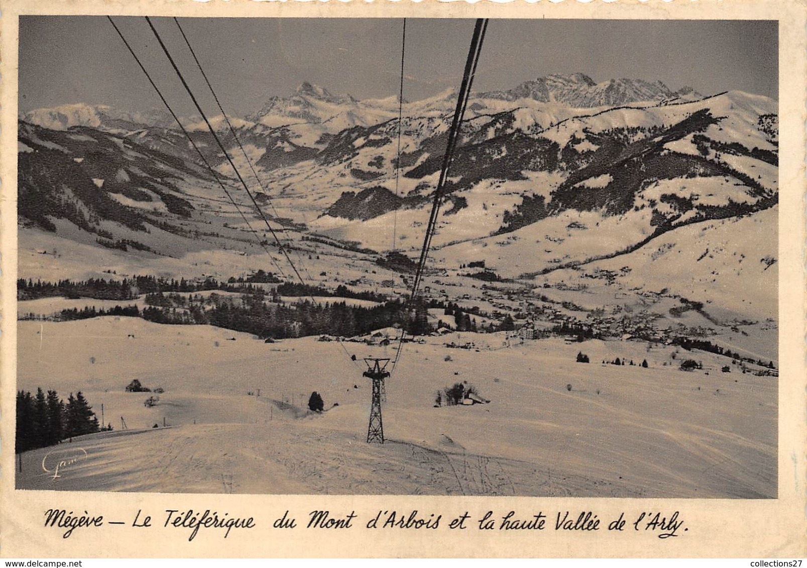 74-MEGEVE- LE TELEFERIQUE DU MONT D'ARBOIS ET LA HAUTE VALLEE DE L'ARLY - Megève