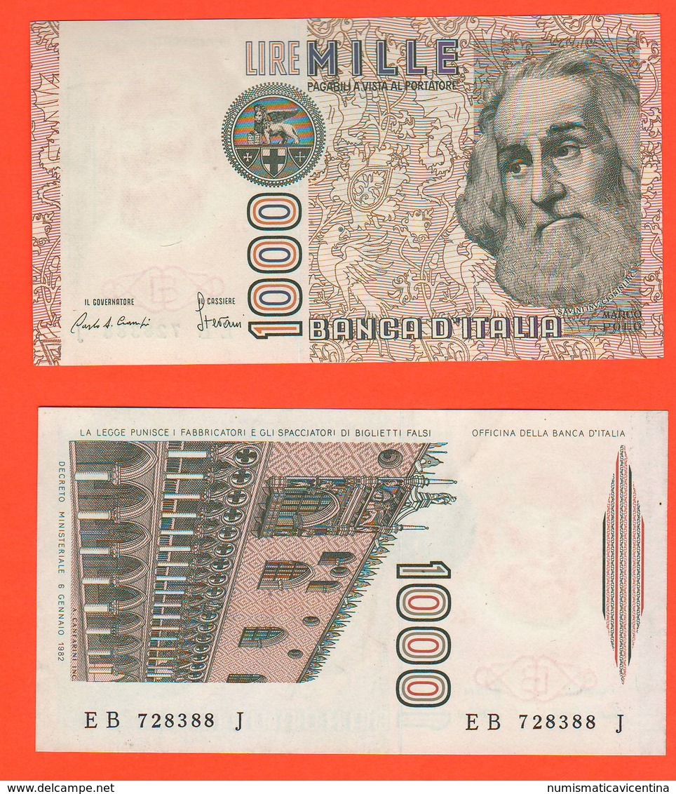 1000 1.000 Lire Marco Polo 1983 Repubblica Italiana Ciampi Stevani - 1.000 Lire