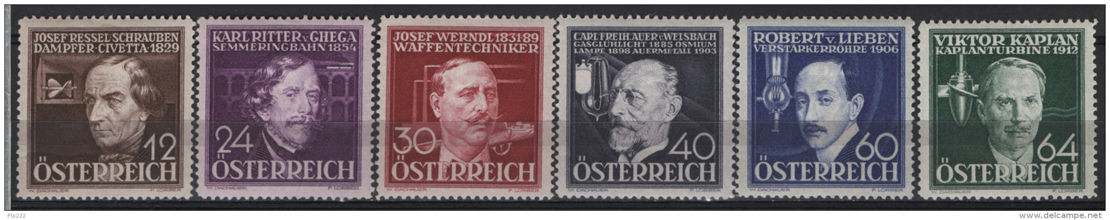 Austria 1936 Unif. 489/94 **/MNH VF/F - Unused Stamps