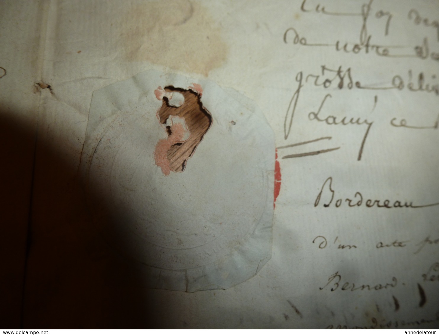 1835 Manuscrits notariés avec cachets,à CHATILLON concernant -->Bondeveau, Laurent-Sauvages,Nicolas Bessey instituteur