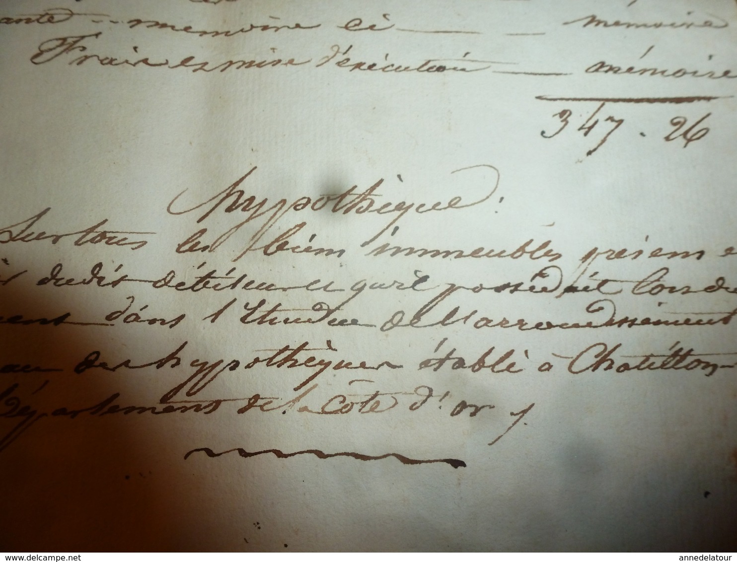 1840 Liasse de Manuscrits notariés avec cachets (sec ,mouillés) concerne Baillieux,Regnault à Mussy-su- Seine, etc