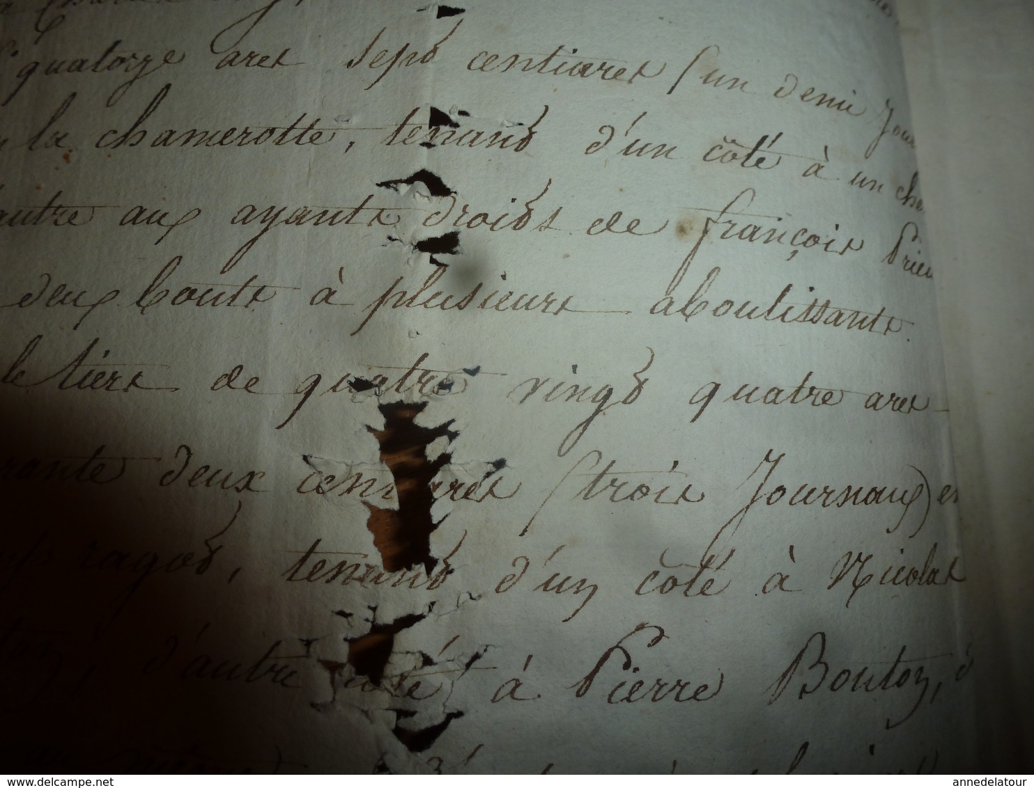 1819 Manuscrits notariés avec cachets concerne Jean Lanieu laboureur à Charrey