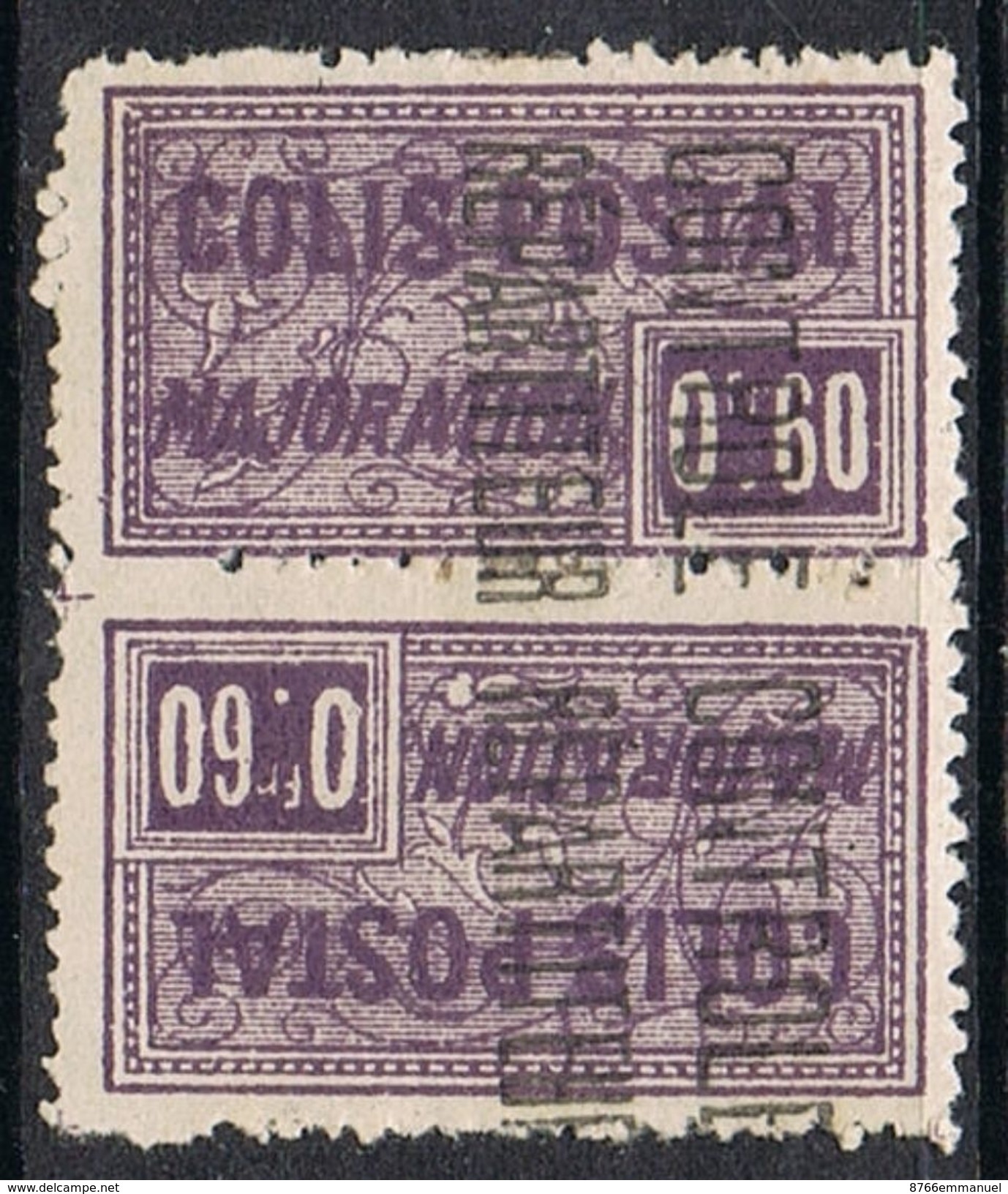 ALGERIE COLIS POSTAL N°13 N* En Paire Tête-bêche - Colis Postaux